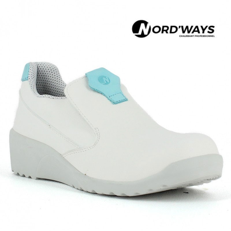 CHAUSSURE DE CUISINE BLANCHE FEMME À TALON NORD'WAYS S2