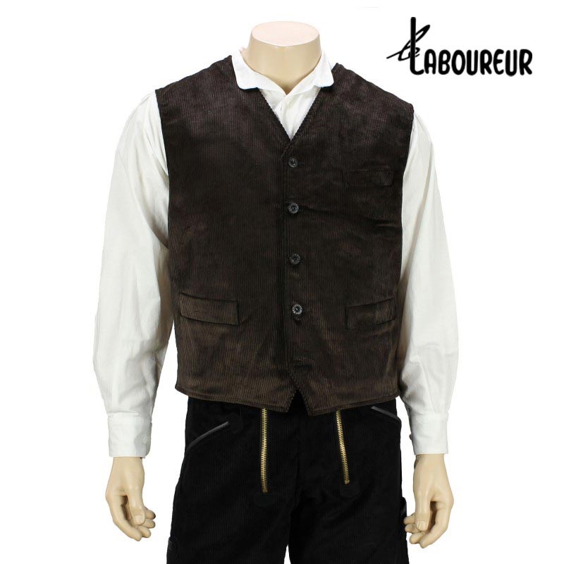 gilet en velours brodé