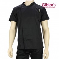 VESTE DE CUISINE NOIRE MANCHE COURTE