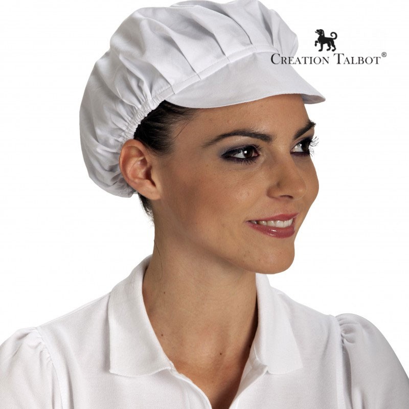 CHARLOTTE DE CUISINE FEMME, FILET ET VISIERE BLANCHE - CUISINE