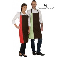 TABLIER À BAVETTE DE RESTAURATION BICOLORE