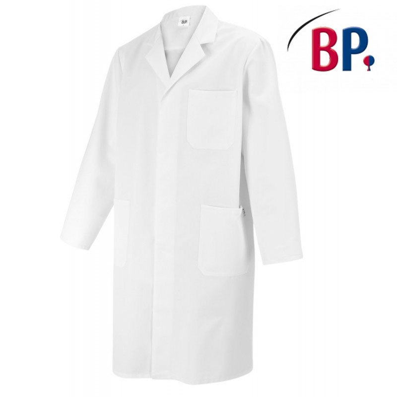 Blouse Blanche De Chimie/physique - Coton/acrylique, Manches Longues Avec Poches, Unisexe Pour Lycée, Laboratoire Ou Médical