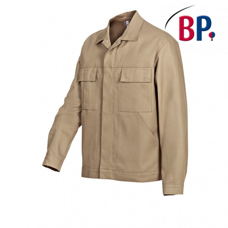 Veste de travail Bleu Roi 100% coton avec poches - BP