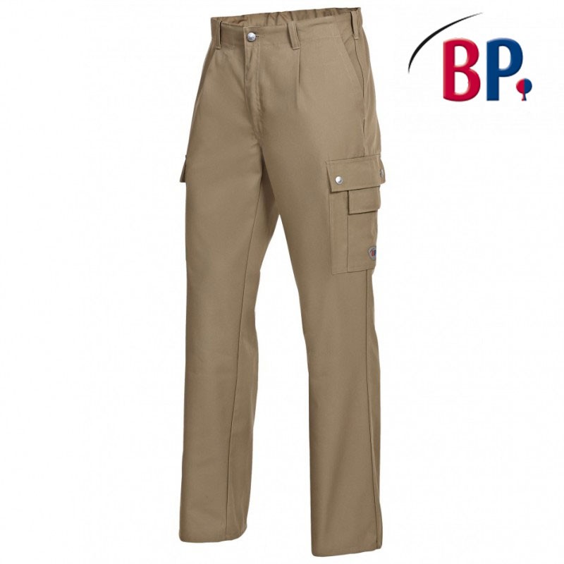 pantalon de travail beige mulipoches pas cher