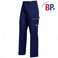 pantalon de travail bleu en polycoton