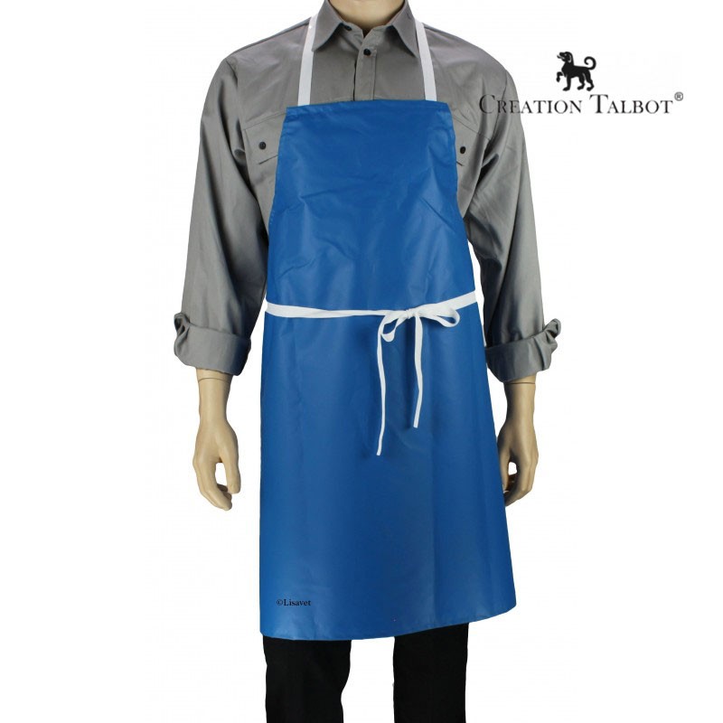 Tablier de cuisine bleu unisexe