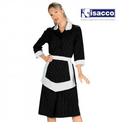 BLOUSE FEMME DE MÉNAGE NOIRE RAYE BLANC