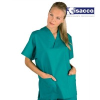 BLOUSE MÉDICALE COL V MANCHE COURTE FEMME ET HOMME