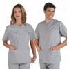 Tunique blouse pour dentiste unisexe gris