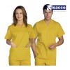 Tunique blouse médicale unisexe Jaune