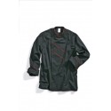 Veste de cuisinier « grand chef » noir et rouge