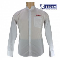 Chemise de service blanche col mao