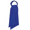 foulard cravate ascot bleu roi pour femme 