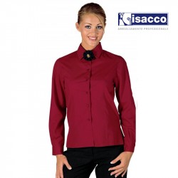 CHEMISE DE SERVICE BORDEAUX MANCHES LONGUES KYOTO ISACCO 02533