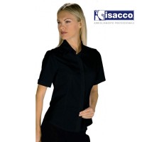 CHEMISE DE SERVICE NOIR MANCHES COURTES