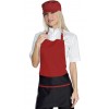 TABLIER SERVICE FEMME ROUGE ET NOIR