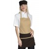 TABLIER SERVICE FEMME BISCUIT ET MARRON FONCE