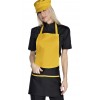 TABLIER SERVICE FEMME JAUNE OCRE ET NOIR