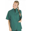 Tunique médicale zippée verte