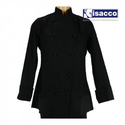 veste de cuisine noire femme