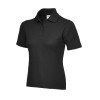 Polo femme noir en coton pas cher