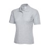 Polo de service femme gris chiné coton pas cher