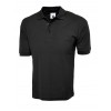 Polo de travail noir unisex en coton pas cher