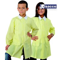 TABLIER ÉCOLE FILLE ET GARÇON VICHY JAUNE ET BLANC