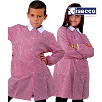 TABLIER ÉCOLE FILLE ET GARÇON VICHY ROUGE