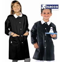 Tablier enfant garçon et fille noir col blanc