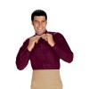 chemise de service unisexe bordeaux manches longues