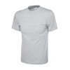 TEE SHIRT PROFESSIONNEL GRIS CHINE 100 COTON