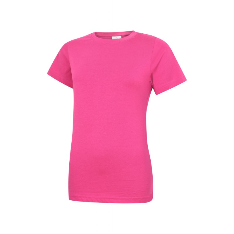 TEE SHIRT DE TRAVAIL FEMME ROSE FUSHIA 100 COTON