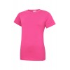 TEE SHIRT DE TRAVAIL FEMME ROSE FUSHIA 100 COTON