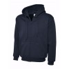 Sweat shirt zippé bleu marine a capuche 