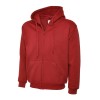 Sweat zippé rouge a capuche pas cher