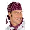 Bandana bordeaux rayé blanc