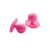 Boutons boules rose fuschia