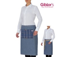 TABLIER DE SERVICE EN SALLE COURT EN JEAN 100% COTON