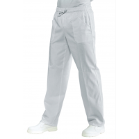 PANTALON MEDICAL BLANC EN POLYCOTON UNISEXE