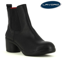 BOTTINES DE SECURITE FEMME A TALON EN CUIR PLEIN FLEUR