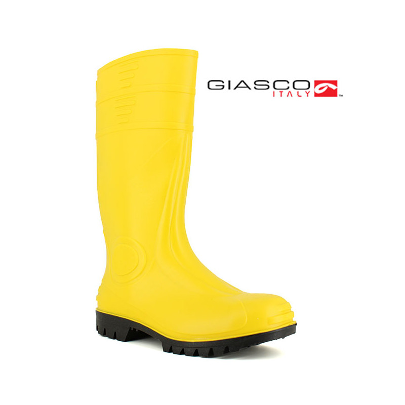 bottes de securite pvc jaune giasco