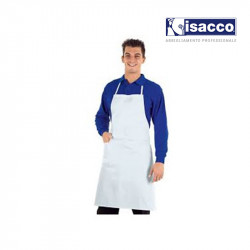 Tablier de cuisine unisexe en jean (attaches vertes)