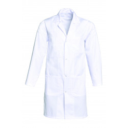 Blouse Blanche Laboratoire Coton - Unisexe Avec Poches - Pour Chimie, Médecine, Esthétique - Taille Unique