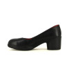 ESCARPIN DE SECURITE FEMME ELEGANT A TALON EN CUIR NOIR