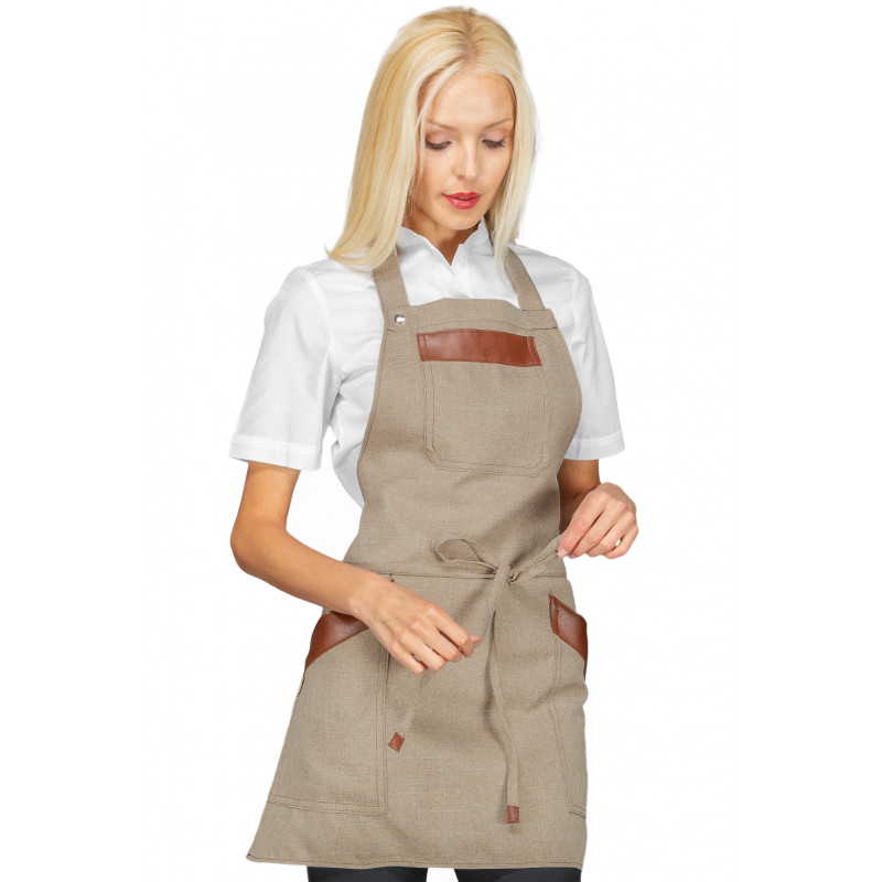 Tablier de cuisine femme 100% coton Isacco