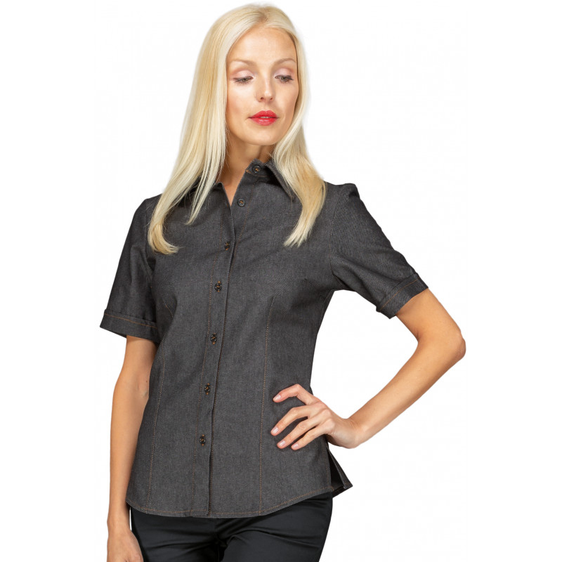 CHEMISE DE SERVICE FEMME EN JEANS STRETCH