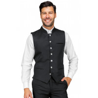 GILET DE SERVICE UNISEXE NOIR COL OFFICIER