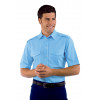 chemise pilote bleu clair manche courte