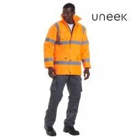 PARKA HAUTE VISIBILITE JAUNE ET ORANGE PAS CHER UNEEK